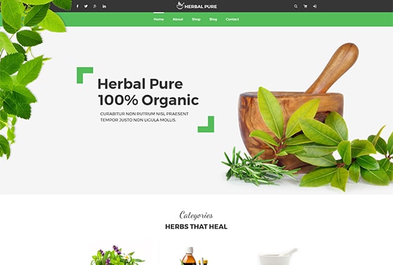 Herbal PSD Template