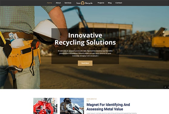 Iron Recycling WordPress Theme