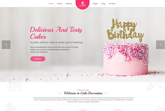 Cake Decoration WordPress Theme